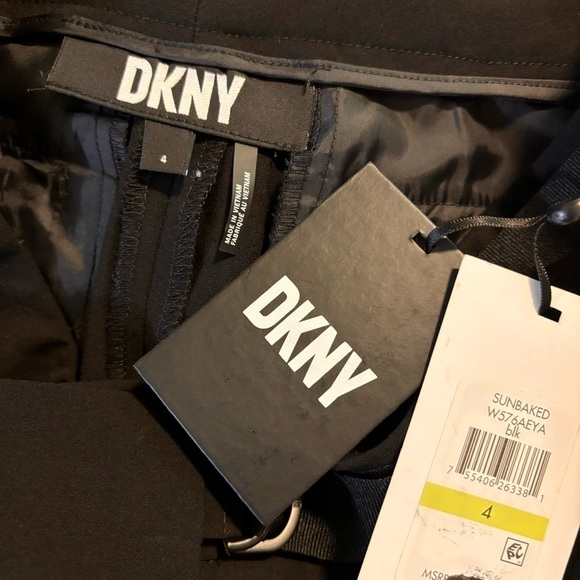 DKNY Women's Black Tab-Waist D-Ring Ankle Dress Pants NWT - Picture 6 of 6